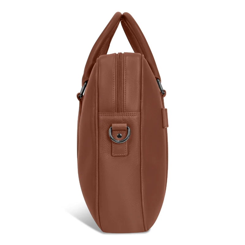 Onyx / Leather Slim Briefcase *Drop Ship*
