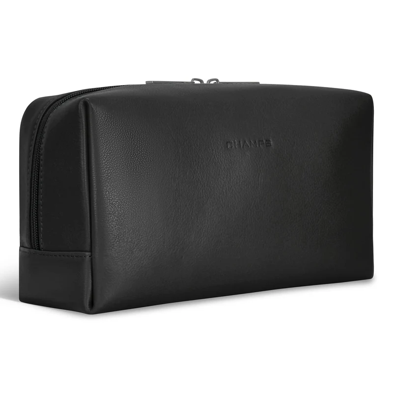 Onyx / Leather Toiletry Bag *Drop Ship*