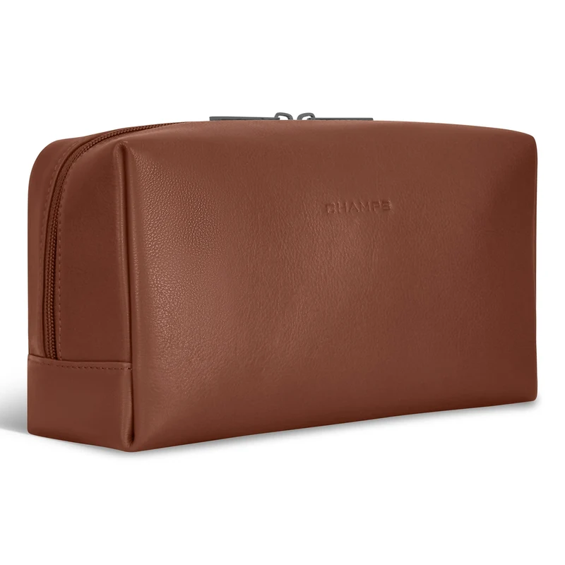 Onyx / Leather Toiletry Bag *Drop Ship*