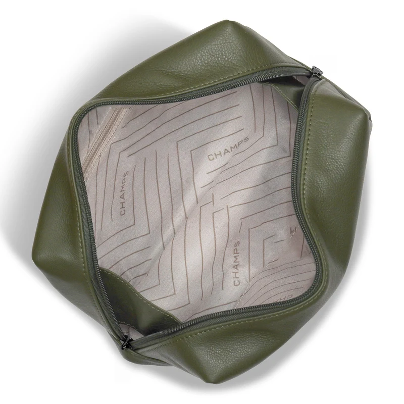 Onyx / Leather Toiletry Bag *Drop Ship*