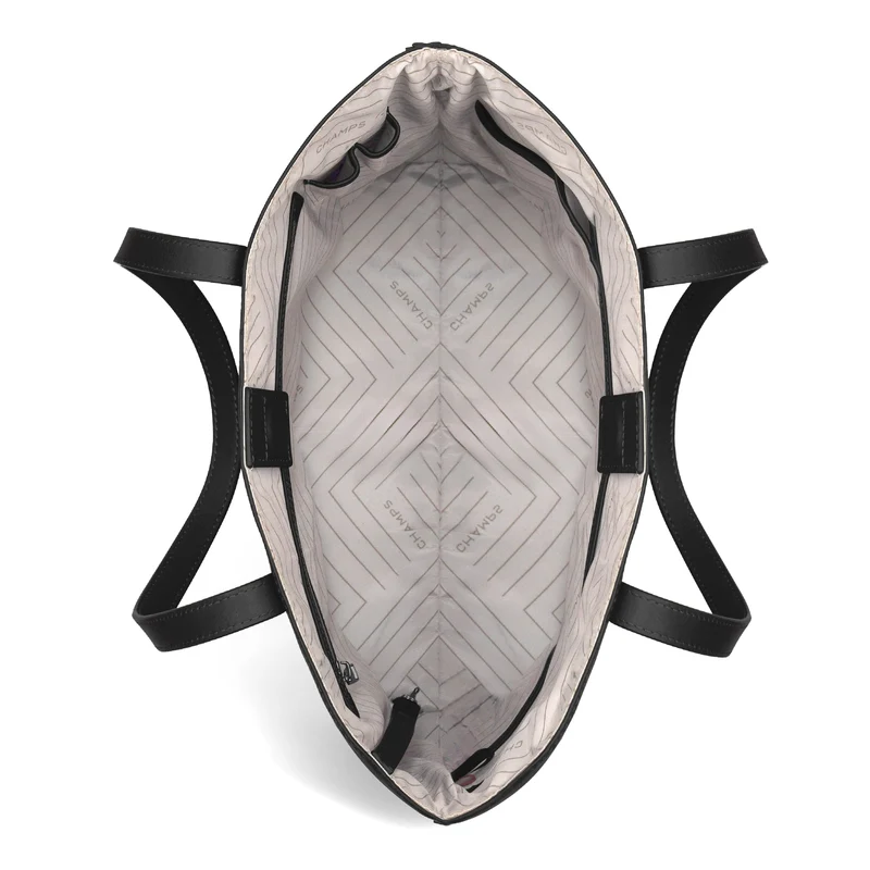 Onyx / Leather Vertical Tote *Drop Ship*