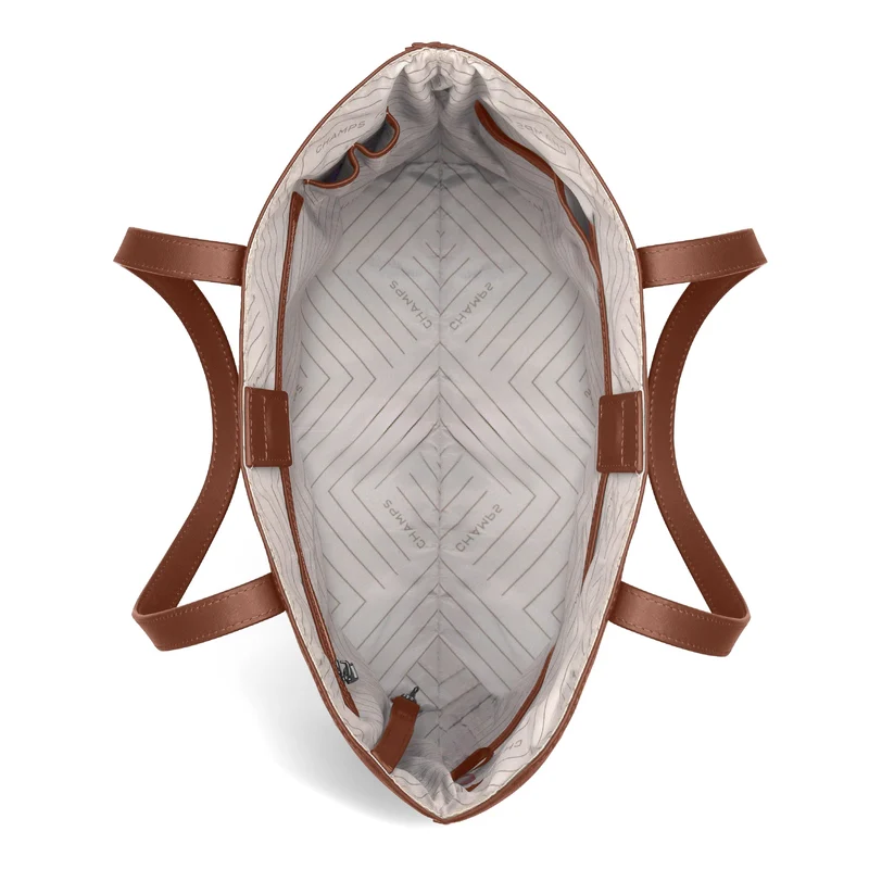 Onyx / Leather Vertical Tote *Drop Ship*