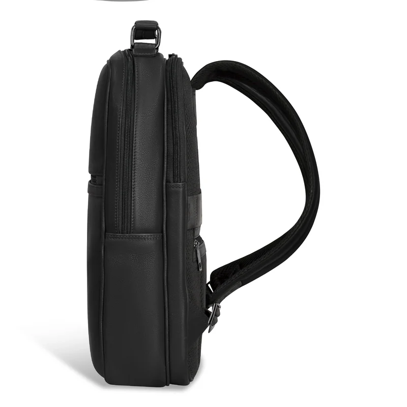 Onyx / Leather Compact Backpack *Drop Ship*