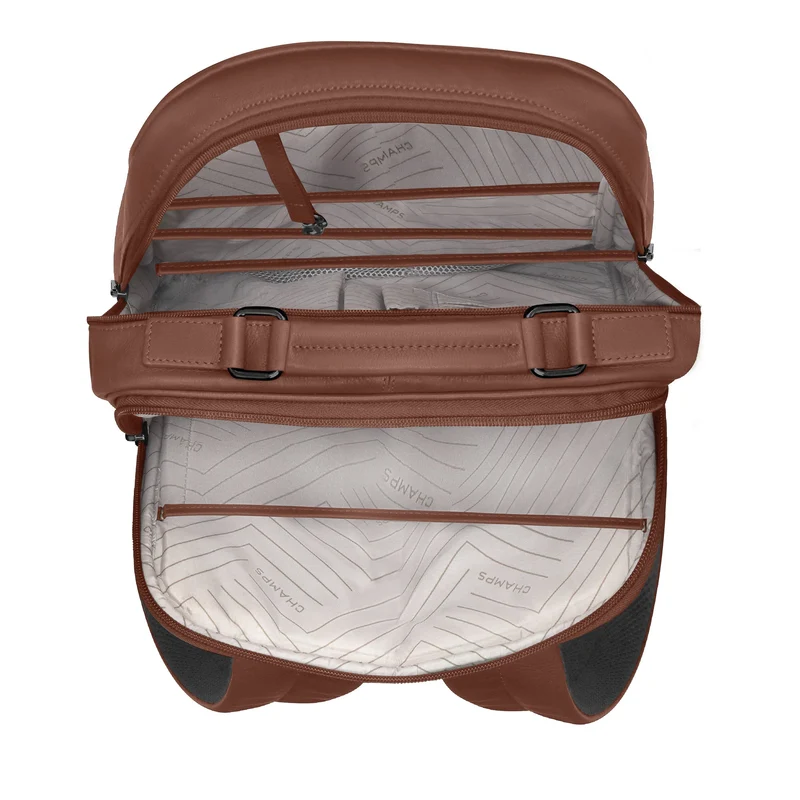 Onyx / Leather Compact Backpack *Drop Ship*