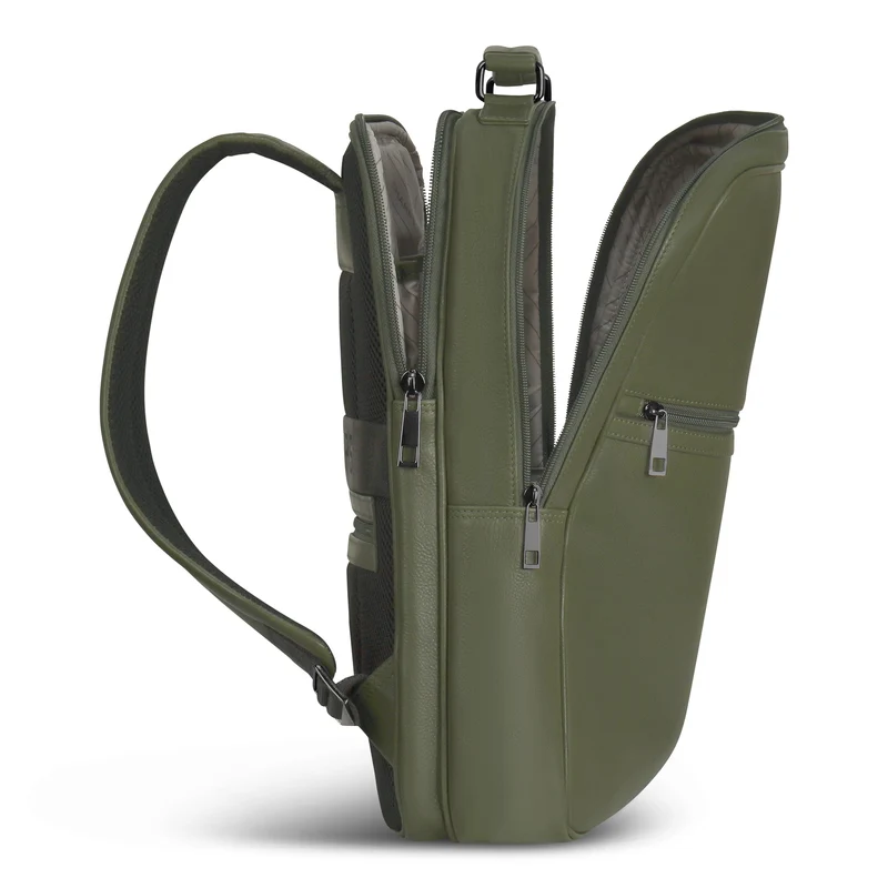 Onyx / Leather Compact Backpack *Drop Ship*