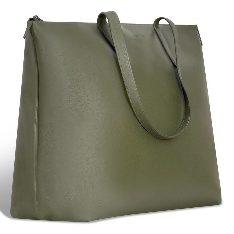 Onyx / Leather Business Tote *Drop Ship*