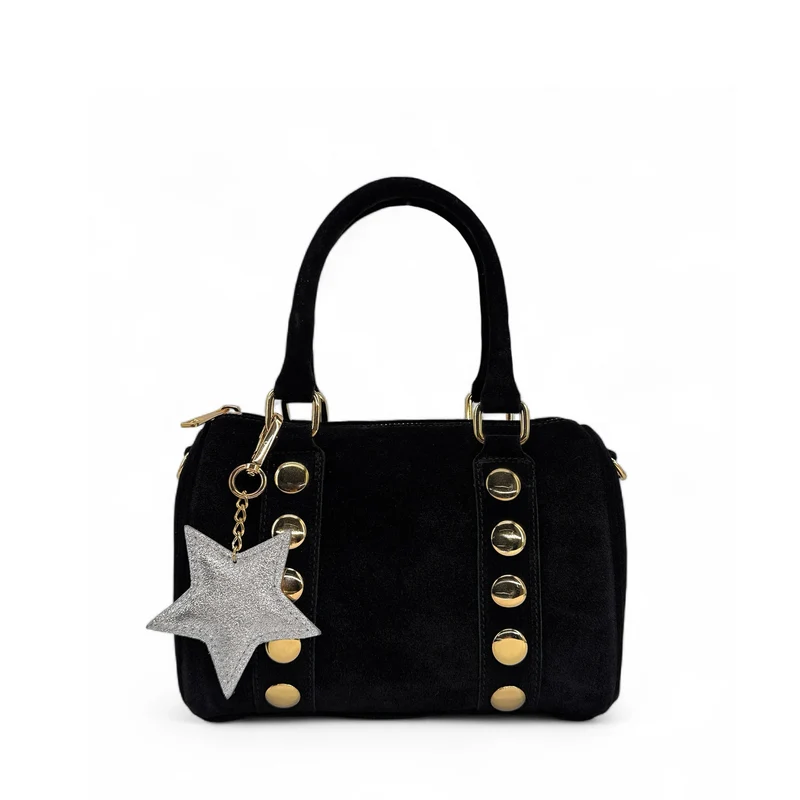 Porte-clés en cuir irisé ETOILE GLOW Argent clair