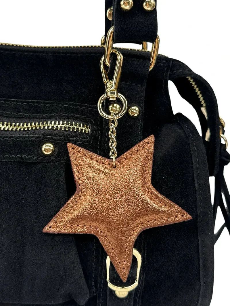 Porte-clés en cuir irisé ETOILE GLOW Cuivre