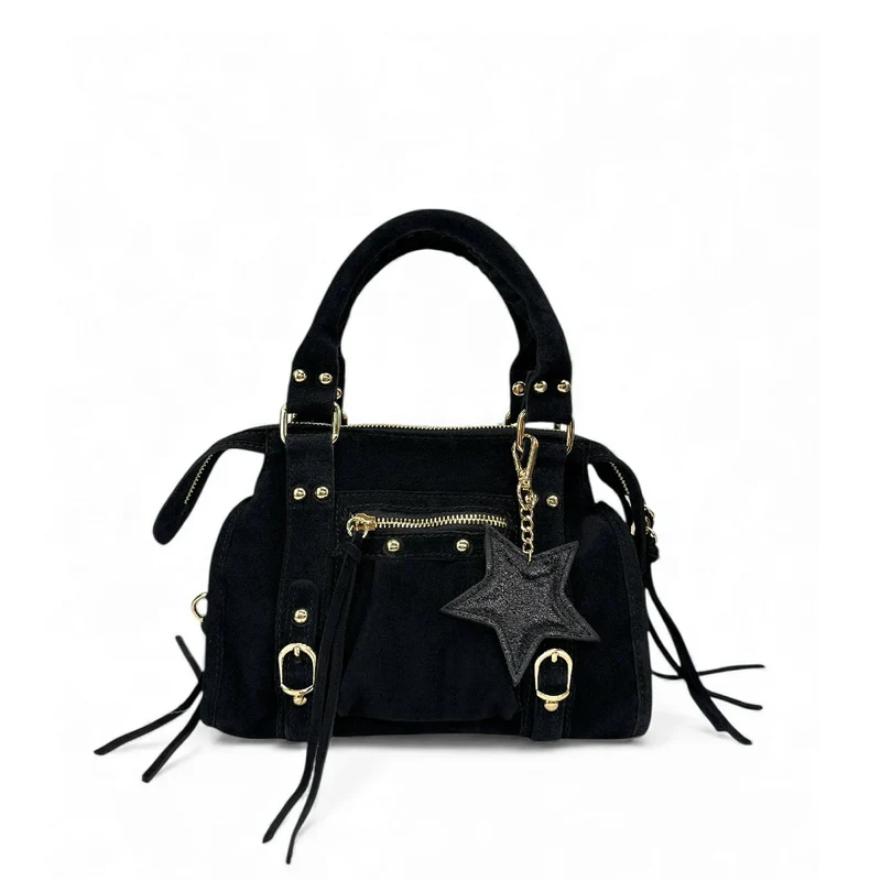 Porte-clés en cuir irisé ETOILE GLOW Noir irisé