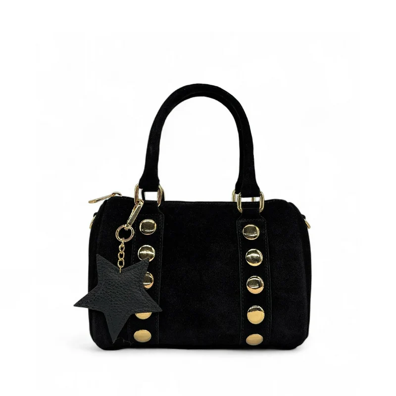 Porte-clés en cuir grainé ETOILE Noir
