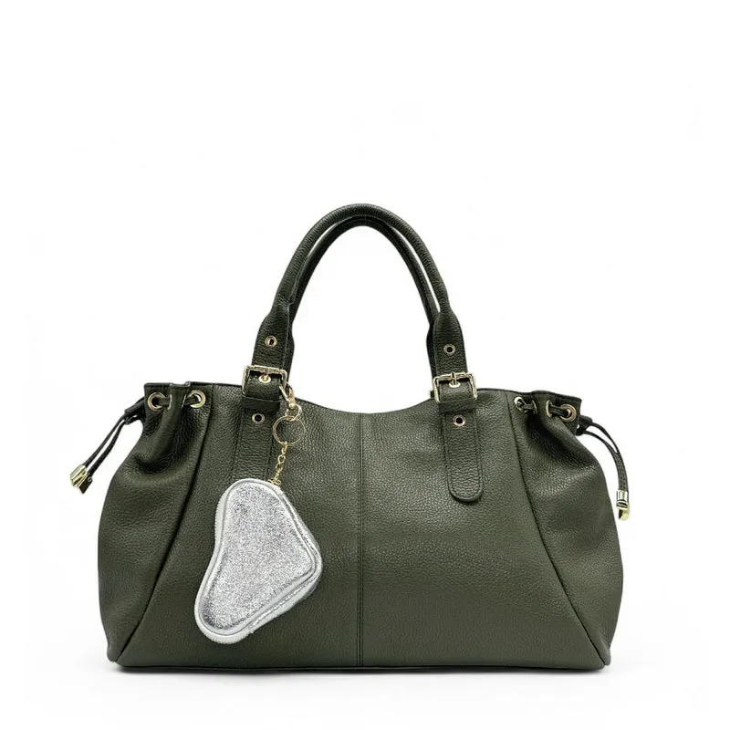 Porte-monnaie porte-clés en cuir irisé SWEETIE Argent moyen
