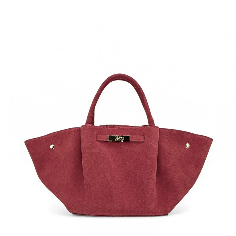 Sac cabas en daim CAPRI SUEDE Rouge foncé