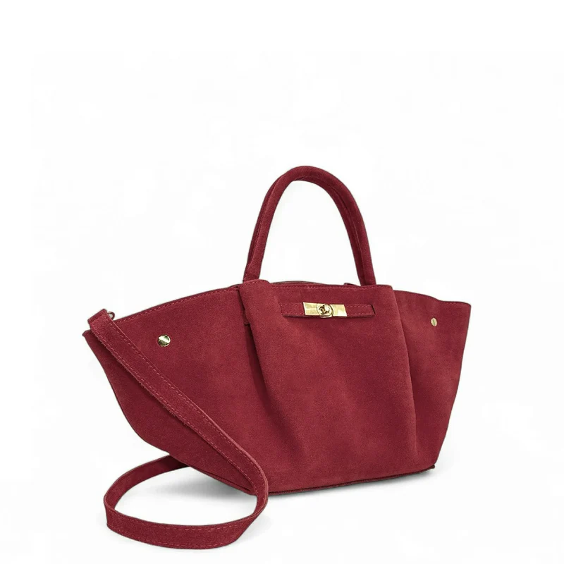 Sac cabas en daim CAPRI SUEDE Rouge foncé