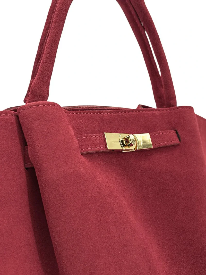 Sac cabas en daim CAPRI SUEDE Rouge foncé