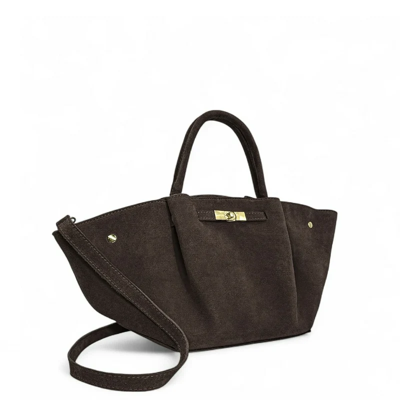 Sac cabas en daim CAPRI SUEDE Marron Chocolat