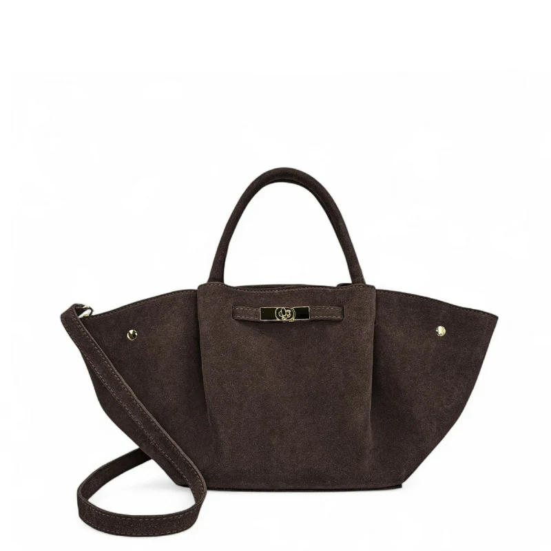 Sac cabas en daim CAPRI SUEDE Marron Chocolat
