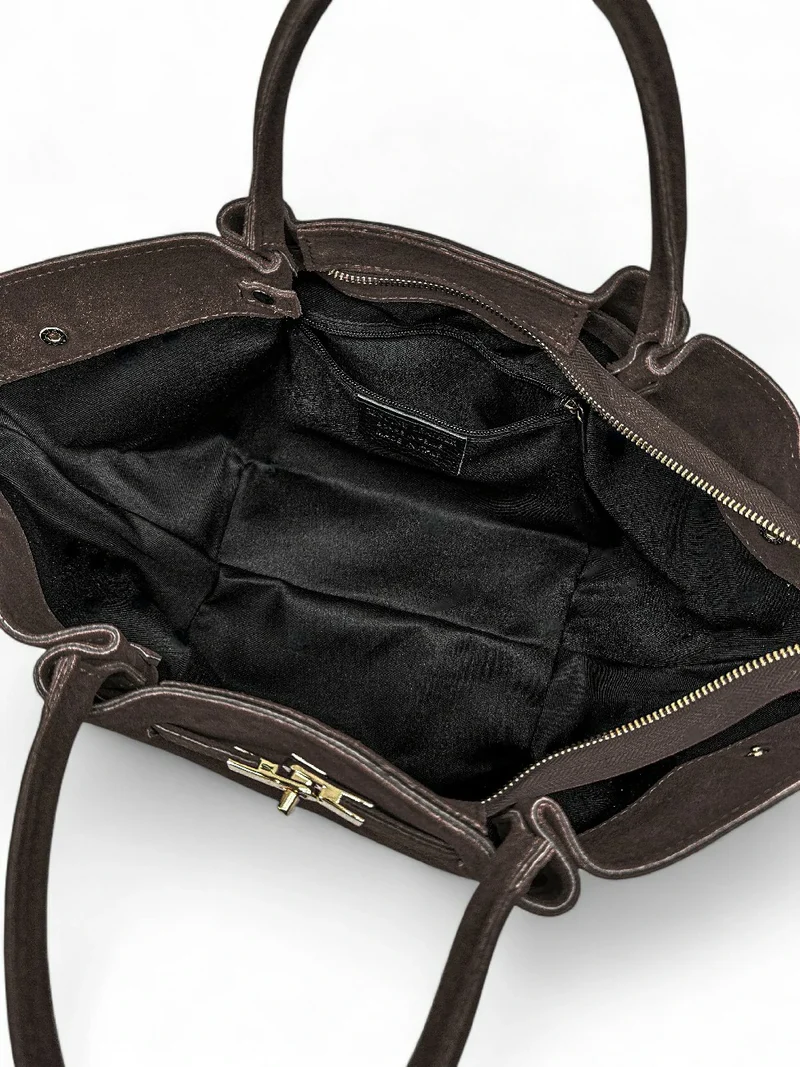 Sac cabas en daim CAPRI SUEDE Marron Chocolat