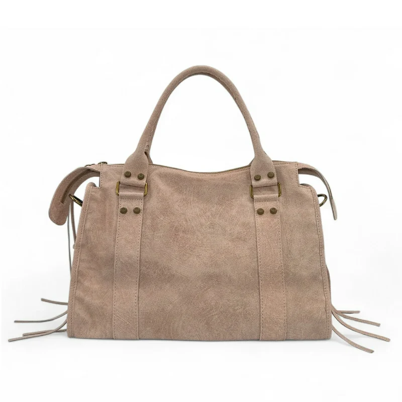 Sac à main en cuir brossé SANDSTORM Rose nude