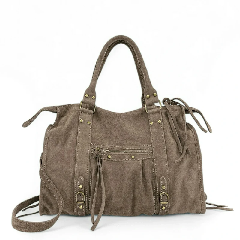 Sac à main en daim STORM SUEDE Taupe