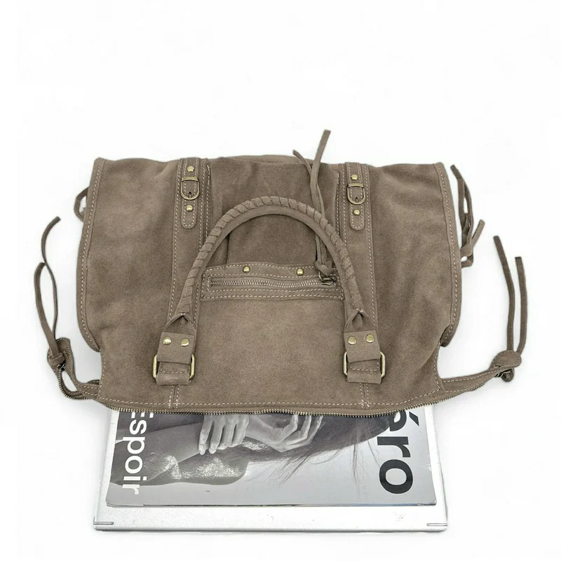 Sac à main en daim STORM SUEDE Taupe