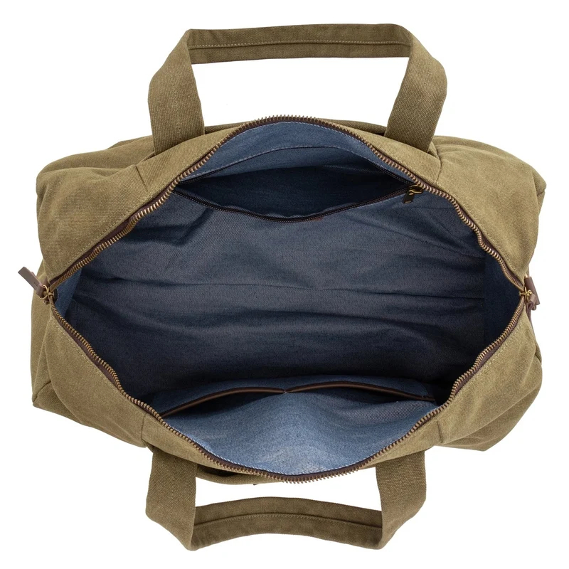 Sac bowling en toile et cuir LEDRU-ROLLIN Vert olive