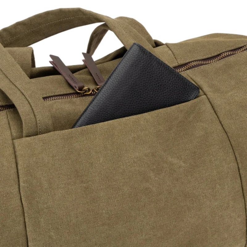 Sac bowling en toile et cuir LEDRU-ROLLIN Vert olive