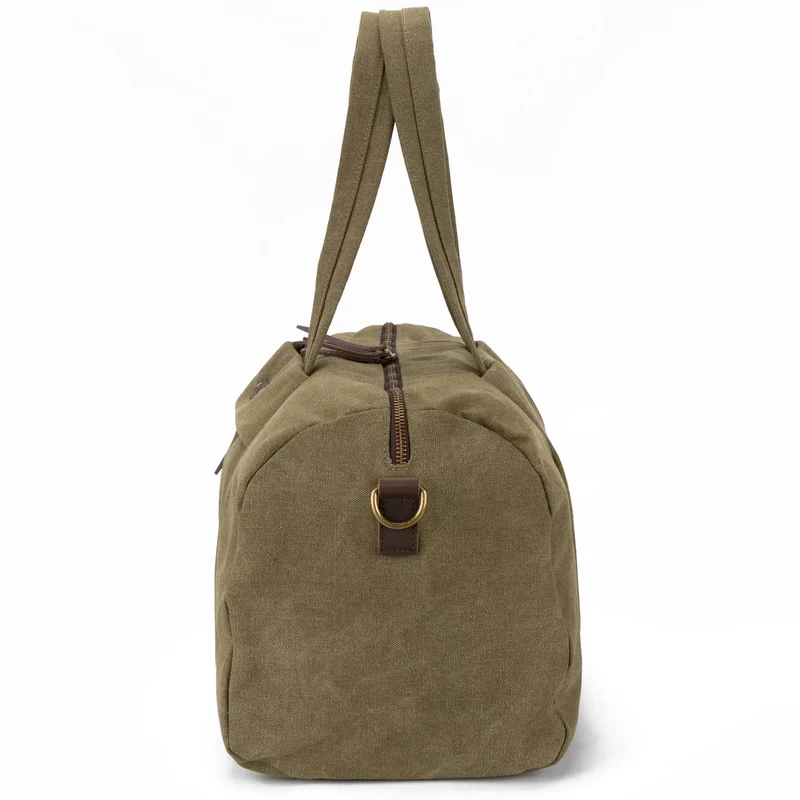 Sac bowling en toile et cuir LEDRU-ROLLIN Vert olive