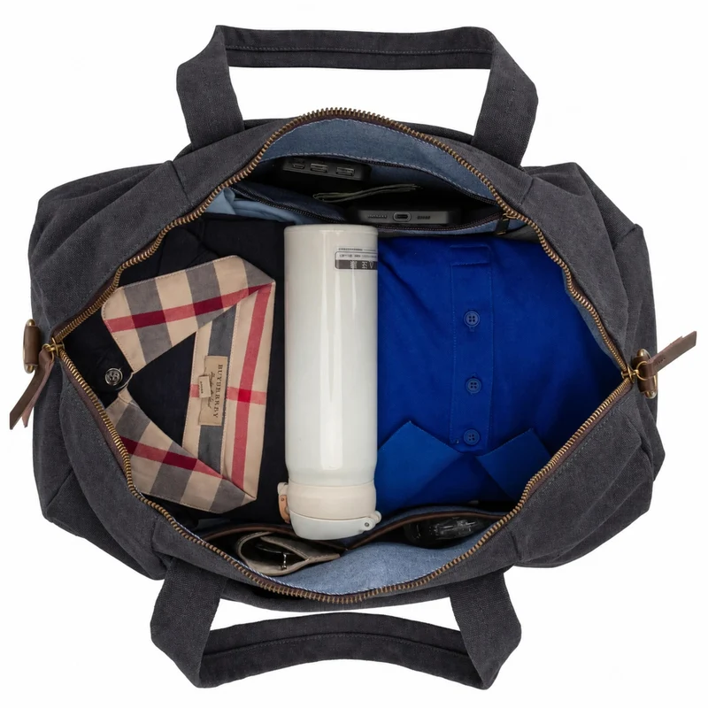 Sac bowling en toile et cuir LEDRU-ROLLIN Noir