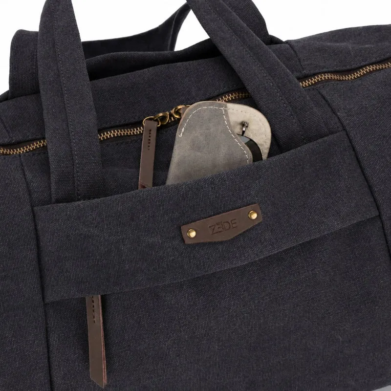 Sac bowling en toile et cuir LEDRU-ROLLIN Noir