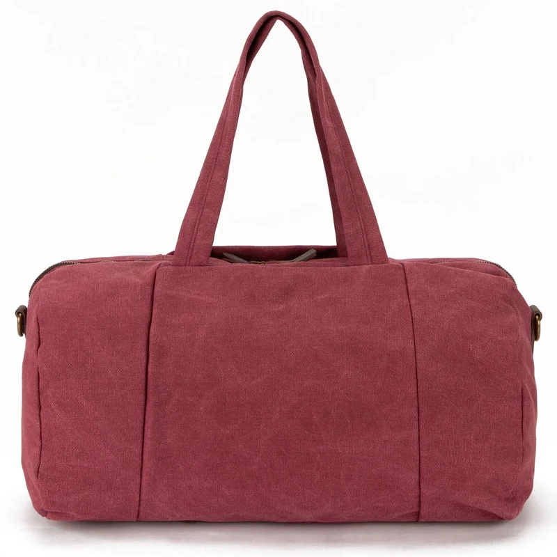 Sac bowling en toile et cuir LEDRU-ROLLIN Rouge bordeaux
