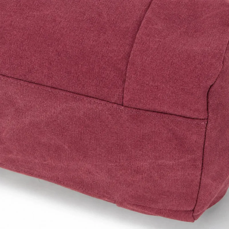 Sac bowling en toile et cuir LEDRU-ROLLIN Rouge bordeaux