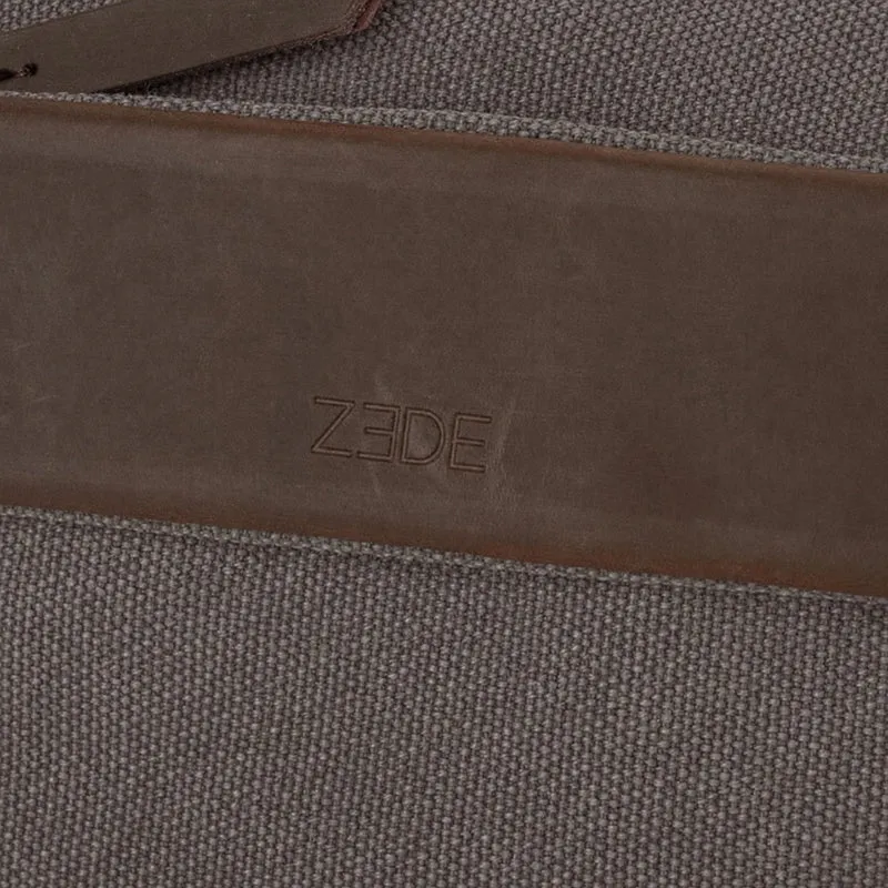 Sac trotteur en toile et cuir GARIBALDI Gris taupé