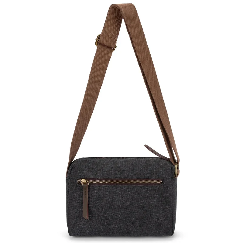 Sac trotteur en toile et cuir GARIBALDI Noir