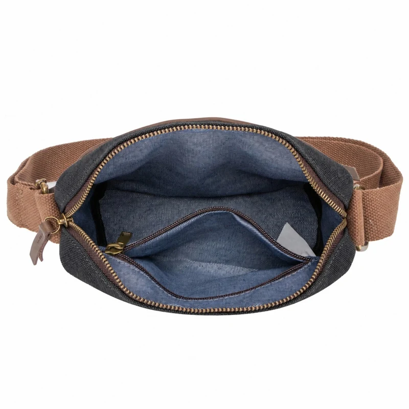 Sac trotteur en toile et cuir GARIBALDI Noir