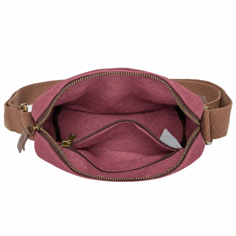 Sac trotteur en toile et cuir GARIBALDI Rouge bordeaux