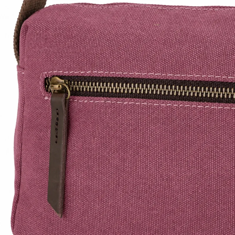 Sac trotteur en toile et cuir GARIBALDI Rouge bordeaux