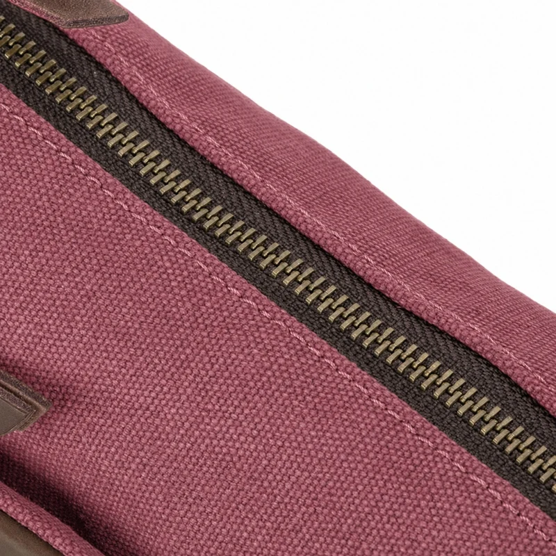 Sac trotteur en toile et cuir GARIBALDI Rouge bordeaux