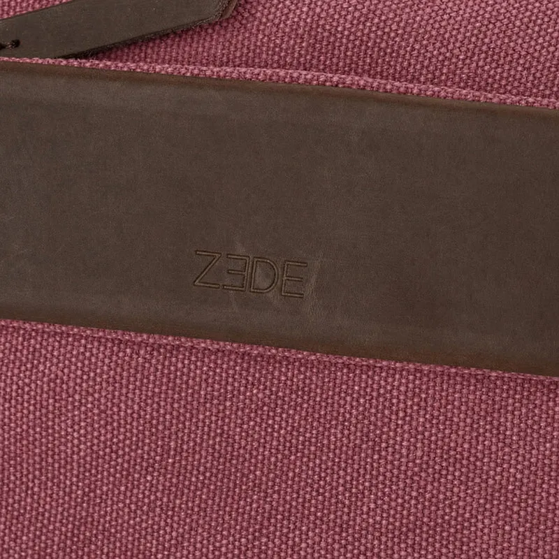Sac trotteur en toile et cuir GARIBALDI Rouge bordeaux