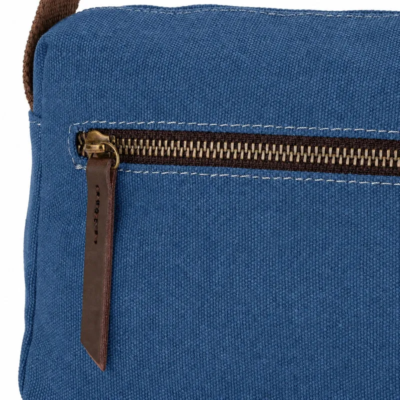 Sac trotteur en toile et cuir GARIBALDI Bleu denim