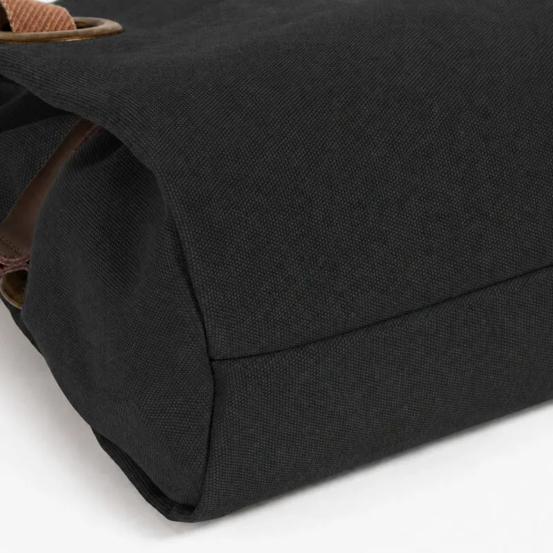 Sac porté épaule en cuir et toile PONT-DES-ARTS MINI Noir