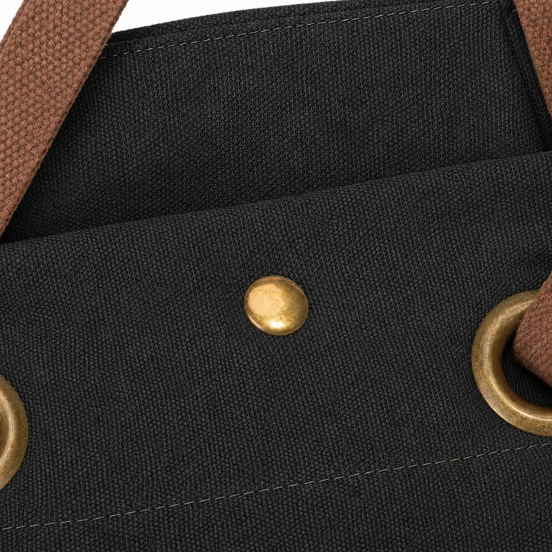 Sac porté épaule en cuir et toile PONT-DES-ARTS MINI Noir