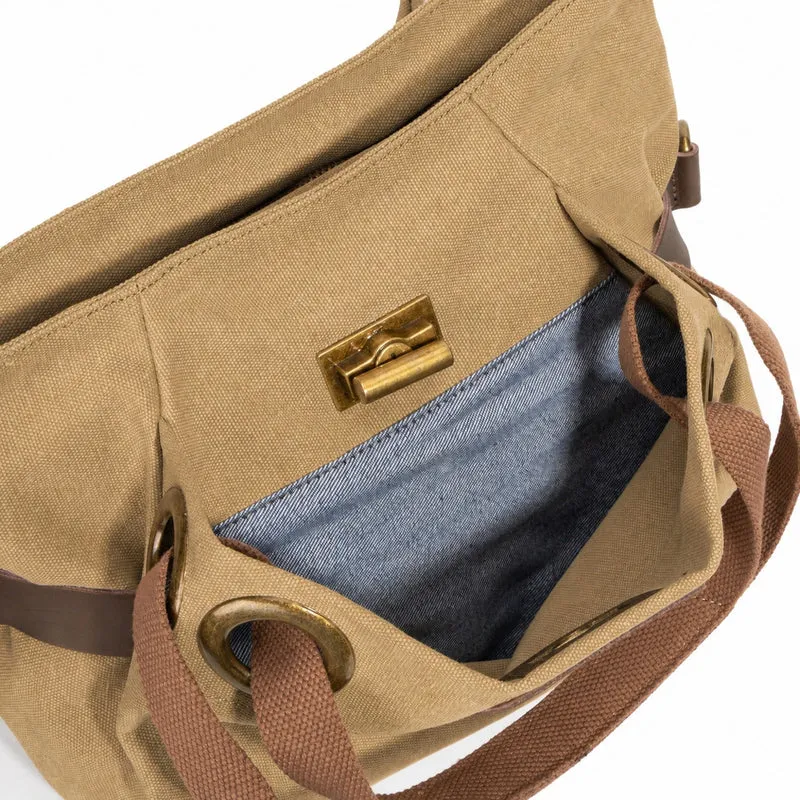 Sac porté épaule en cuir et toile PONT-DES-ARTS MINI Jaune