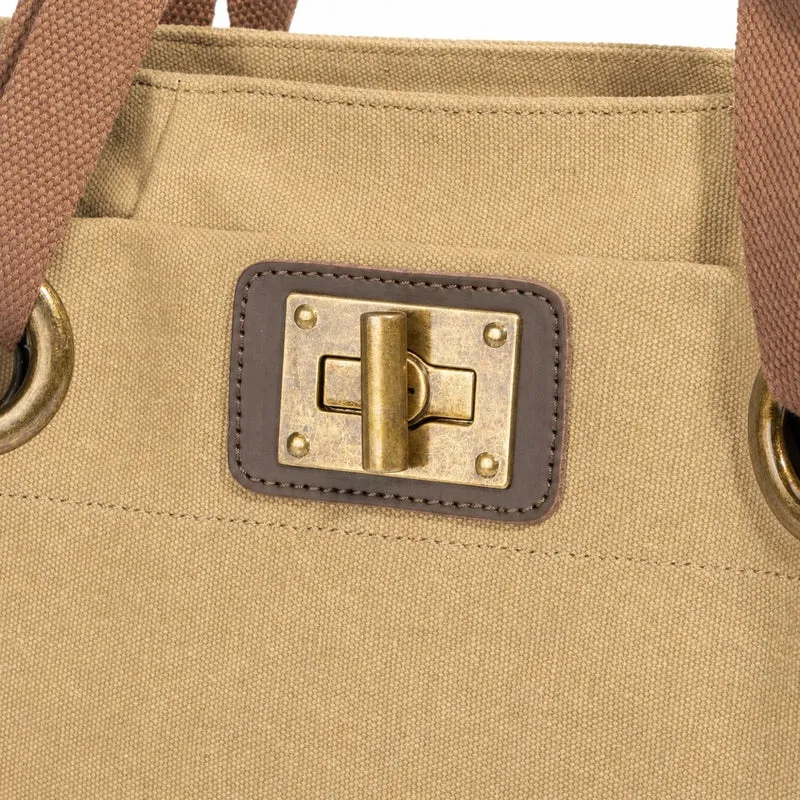 Sac porté épaule en cuir et toile PONT-DES-ARTS MINI Jaune