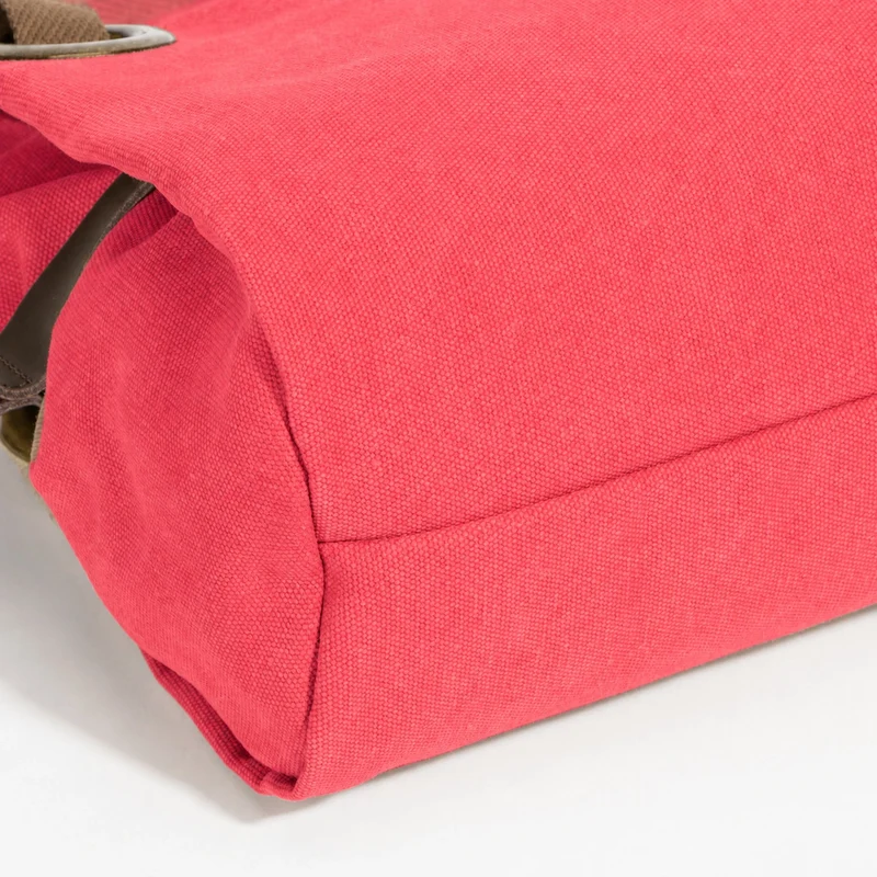 Sac porté épaule en cuir et toile PONT-DES-ARTS MINI Rose framboise