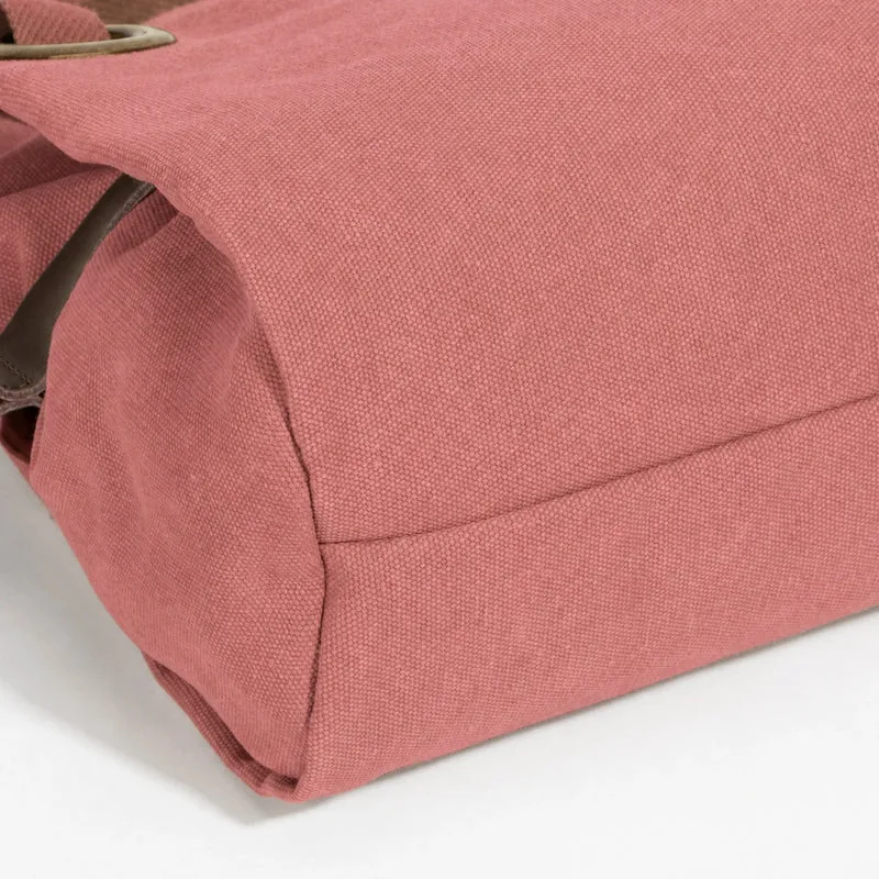 Sac porté épaule en cuir et toile PONT-DES-ARTS MINI Rouge brique