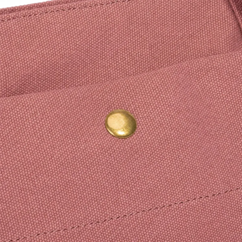 Sac porté épaule en cuir et toile PONT-DES-ARTS MINI Rouge brique