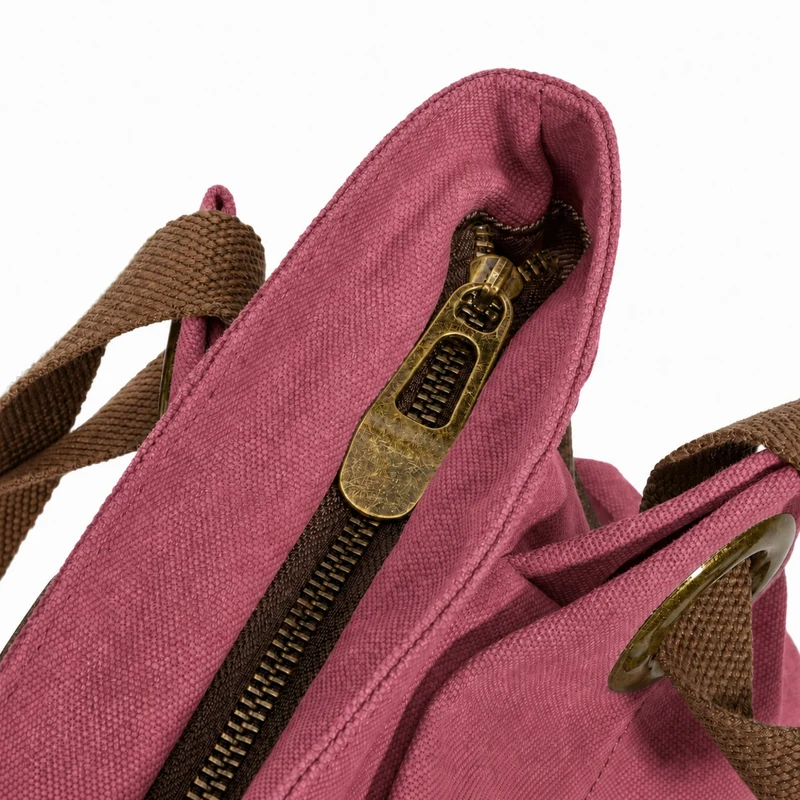 Sac porté épaule en cuir et toile PONT-DES-ARTS MINI Rouge bordeaux