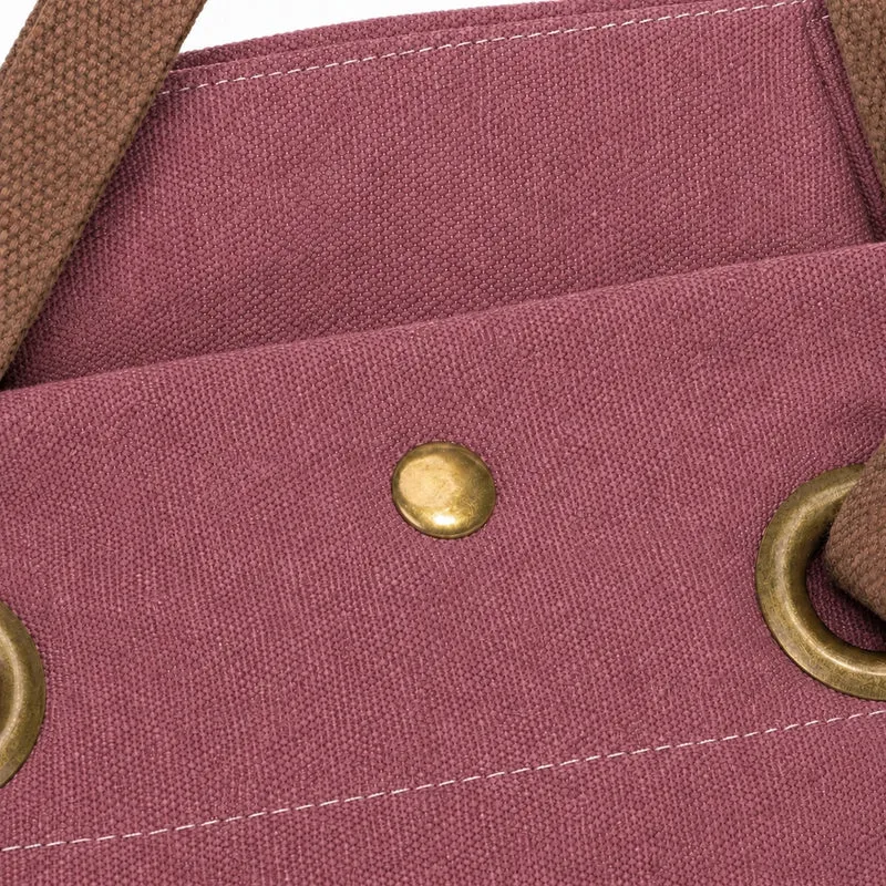 Sac porté épaule en cuir et toile PONT-DES-ARTS MINI Rouge bordeaux