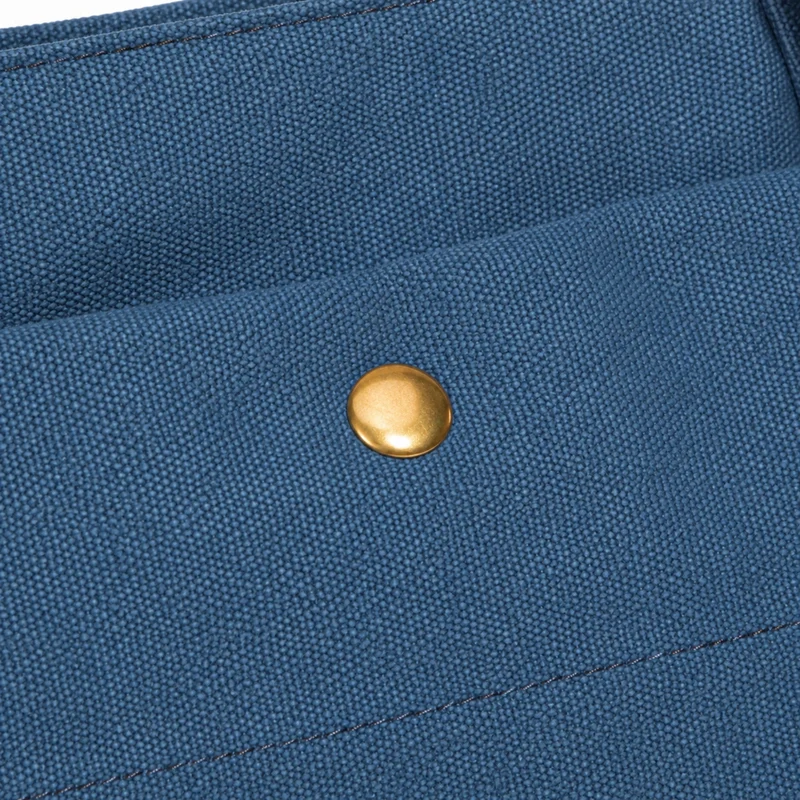 Sac porté épaule en cuir et toile PONT-DES-ARTS MINI Bleu denim