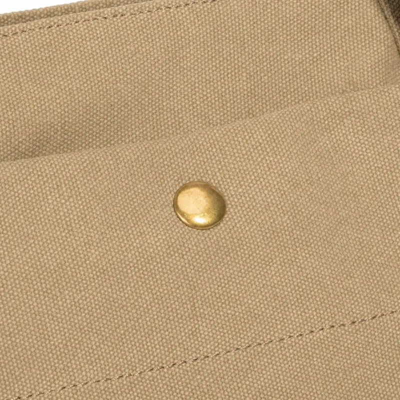 Sac porté épaule en cuir et toile PONT-DES-ARTS MINI Beige foncé
